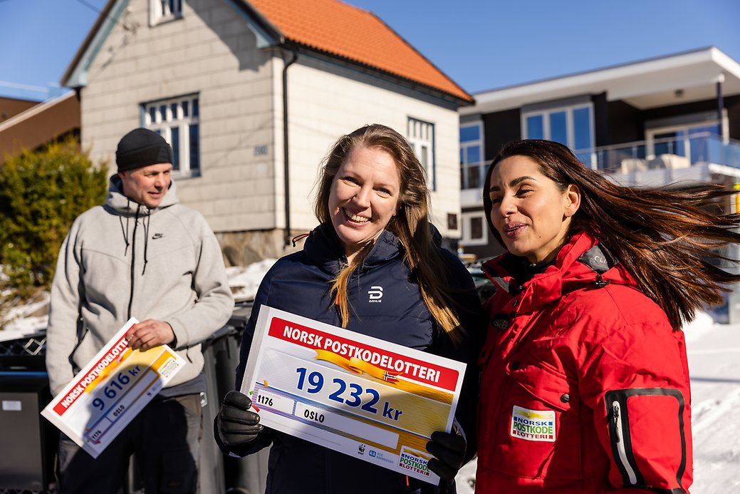 Det lønner seg å ha to lodd – dobbel uttelling for Katja da Jorun besøkte Nordstrand i dag.